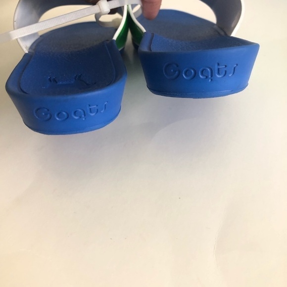 GOATS Kid's Blue/Green The Slide Logo Slide Sandals Size 1 - Picture 6 of 11
